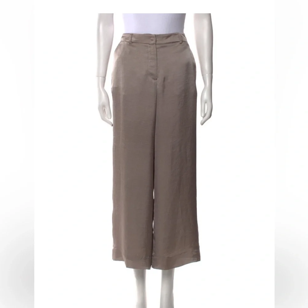 Giorgio Armani Taupe Wide Leg Women's Pants - Picture 1 of 3